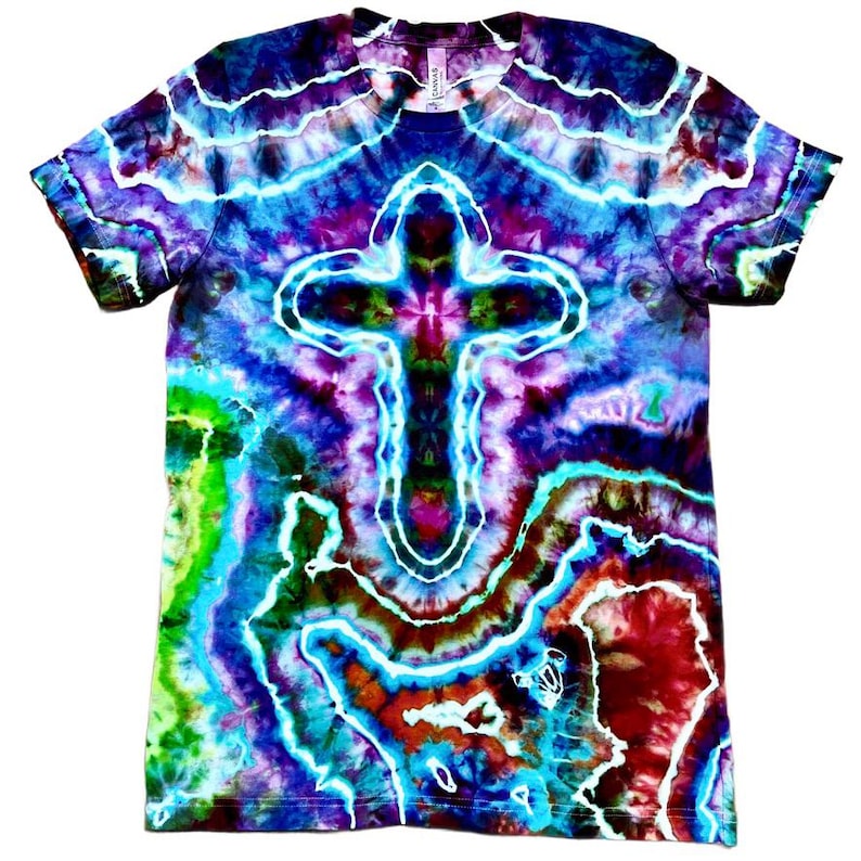 Jesus Loves Me Cross & Heart — hand-dyed short sleeve