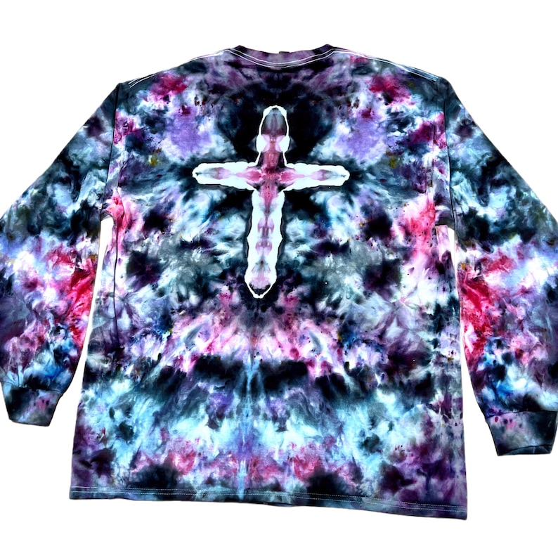 Purple Sky Cross — hand-dyed long sleeve
