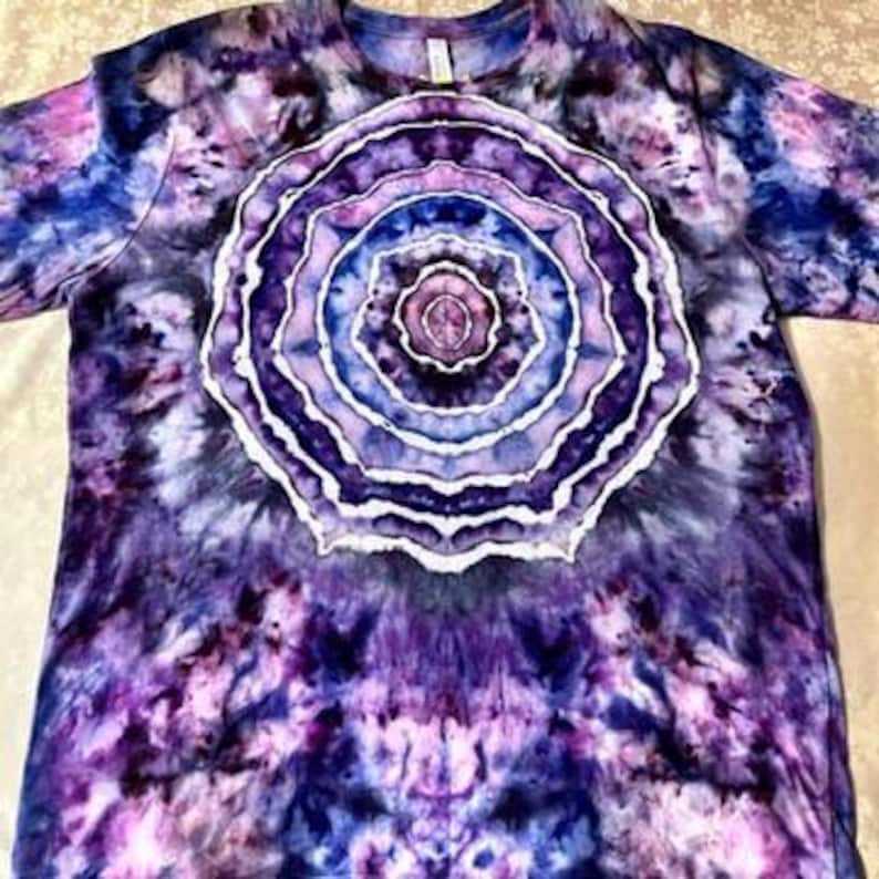 Amethyst Mandala — hand-dyed short sleeve