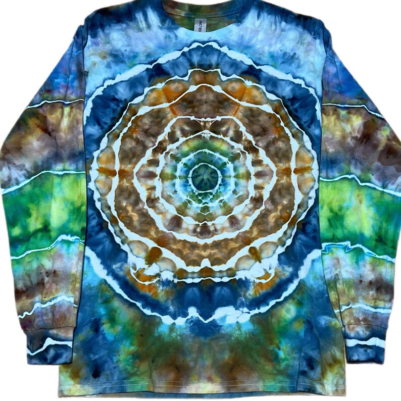 Riverstone Mandala — hand-dyed long sleeve