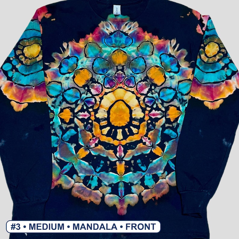 Mandala Reverse Dye — hand-dyed long sleeve