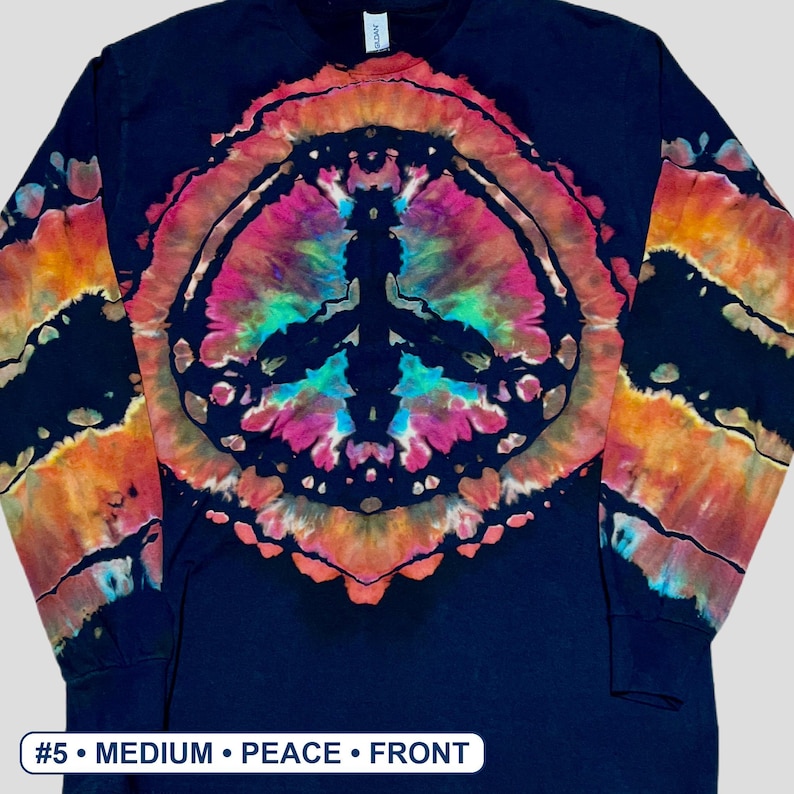 Peace & Love Reverse Dye — hand-dyed long sleeve