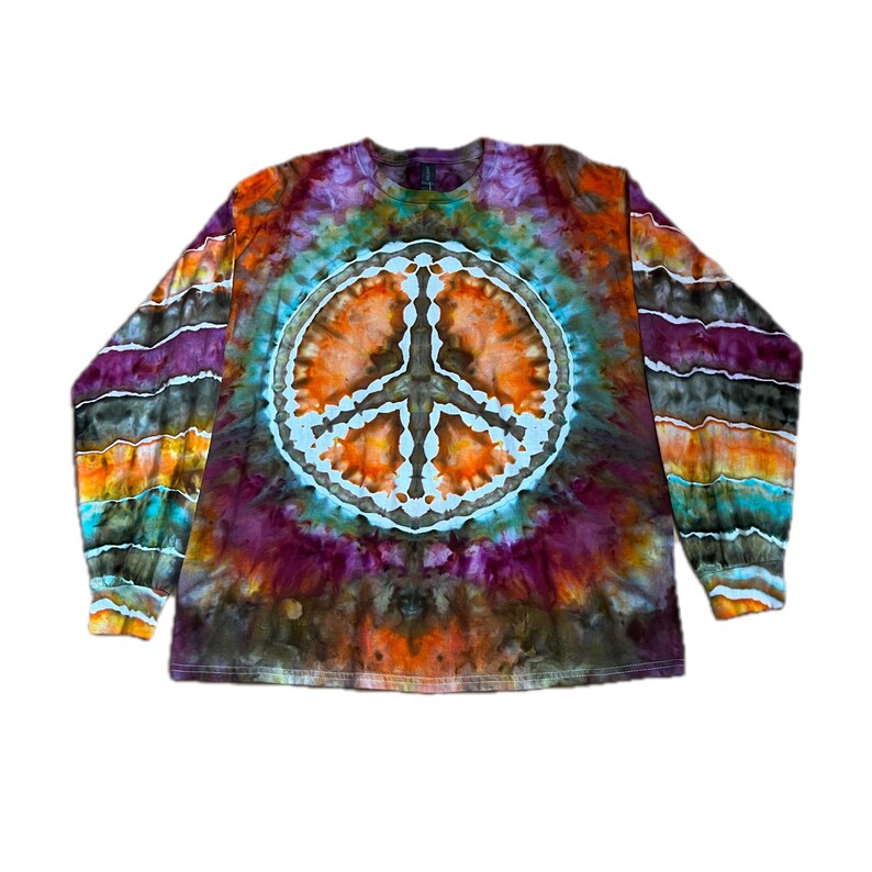 Peace Sign Long Sleeve — hand-dyed long sleeve
